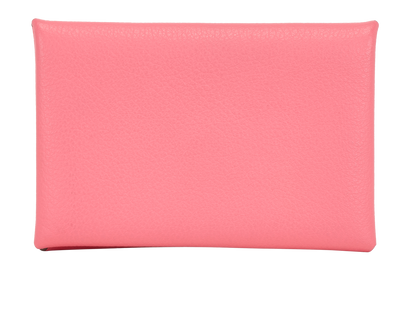 Hermes Calvi Card Holder, &pound;230, Accessories, Pink, Leather, Front view
